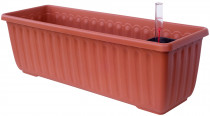 Plastic self-watering box Siesta LUX - terracotta 40 cm - VÝPREDAJ