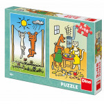 Puzzle Dog and Cat 2x48 pieces 18x26cm - VÝPREDAJ